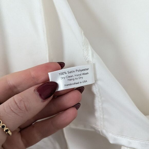 Baliawear ivory satin Belle long sleeve top wrap shorts multiway matching set - Picture 4 of 8